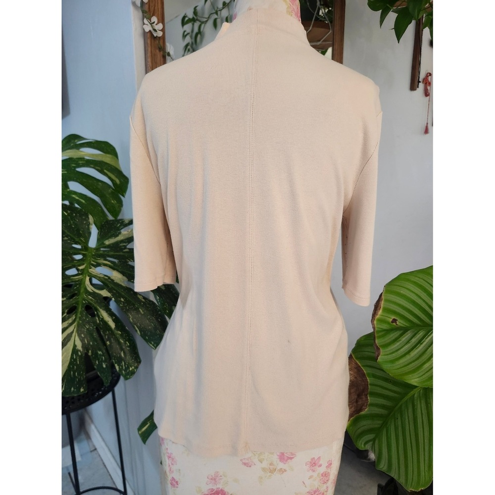 a new day Cream Short Sleeve Mock Neck Bodysuit - Picture 5 of 6